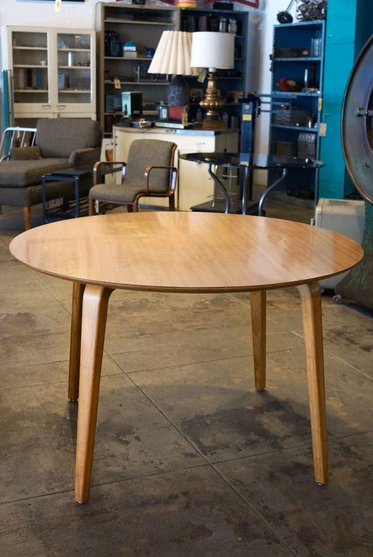 Original Bentwood Round Table, 1950s at 1stDibs