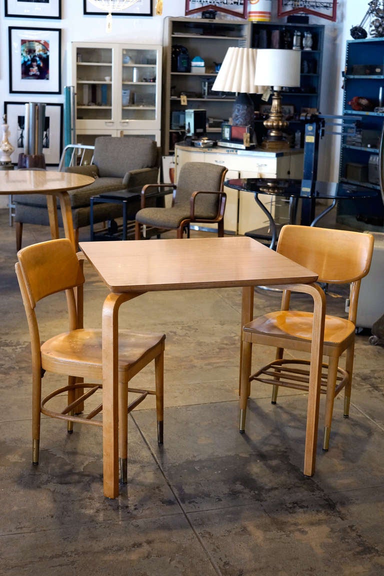 Thonet Original Bentwood Square Table, 1950s In Good Condition In Alhambra, CA