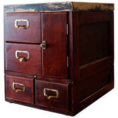 Antique Wagemaker Style Secretary Filing Cabinet, Early 20th C.
