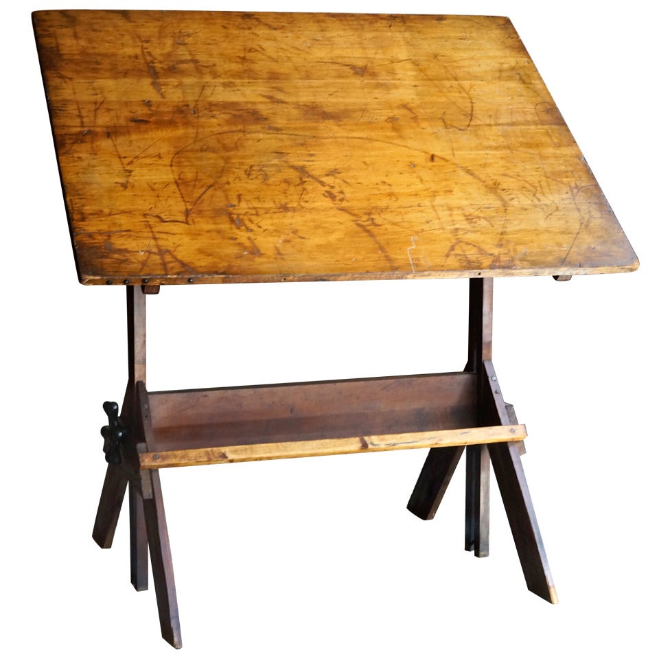 Vintage Industrial Drafting Table