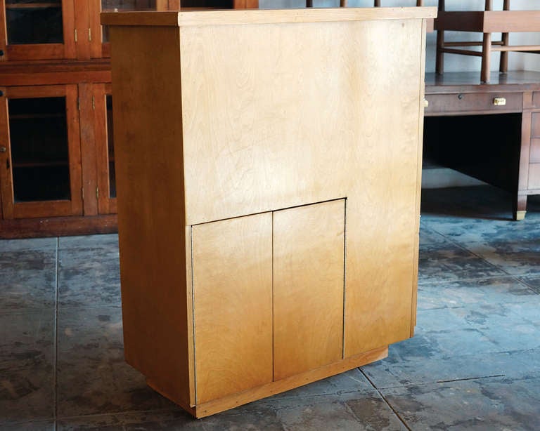 Unknown Handmade Mid-Century Curio Bookcase Cabinet, Room Divider, Partition