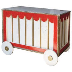 Antique Circus Carnival Inpired Child's Toy Chest, c. 1940