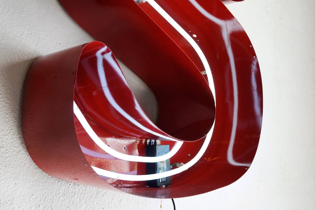 Large Vintage Neon Channel Letter "S" Refinished