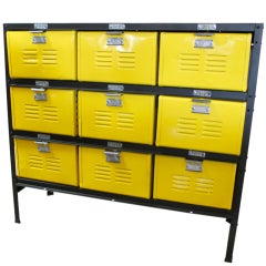 Black and Yellow Basket Locker