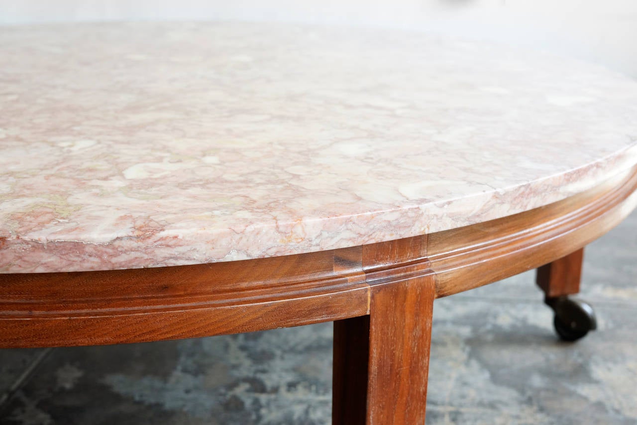 pink marble side table