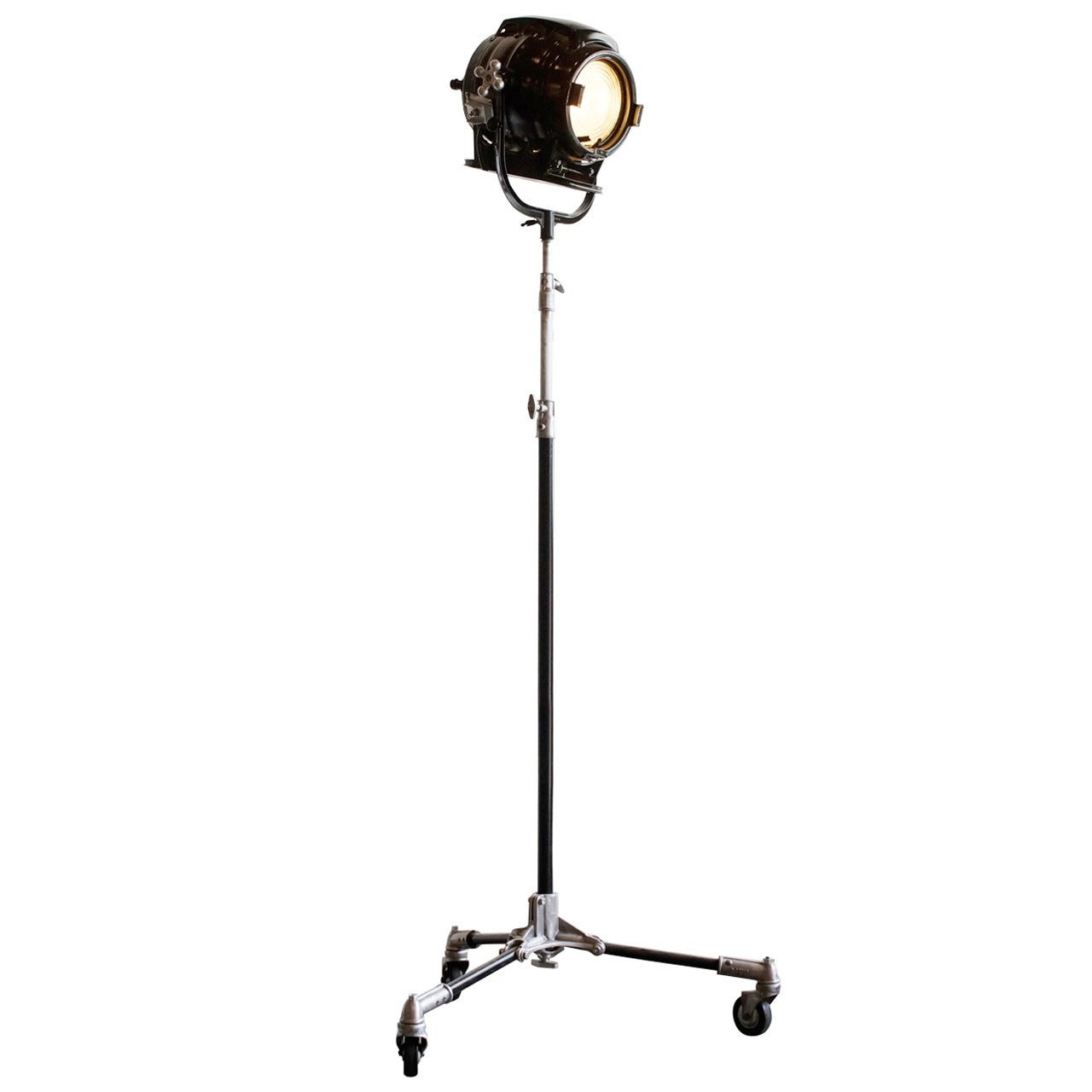 Vintage Hollywood Stage Light on Tripod, circa 1940s