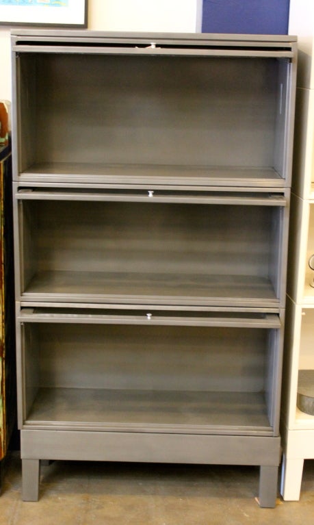 American Vintage Steel Lawyer's Bookcase For Sale