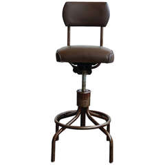 Used Machine Age Drafting Stool with Back