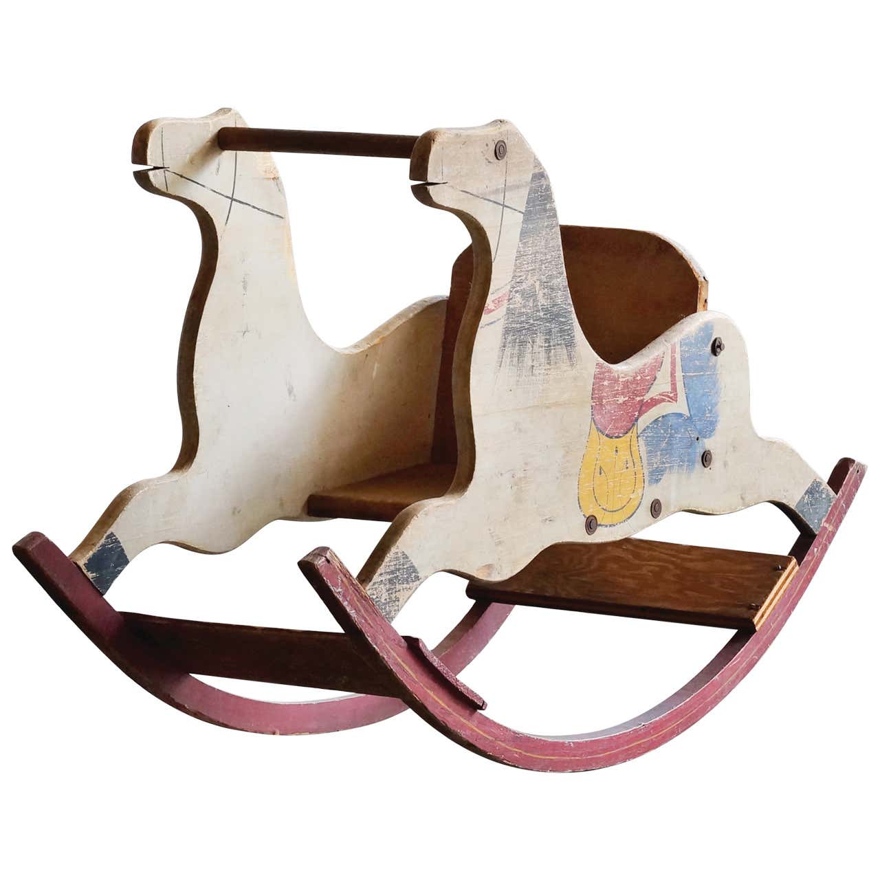 Antique Primitive Rocking Horse, 19th Century at 1stDibs