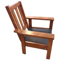 Antique Mission Style Oak Child's Chair