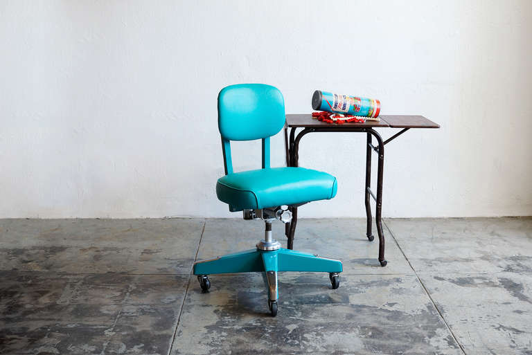 turquoise office chair