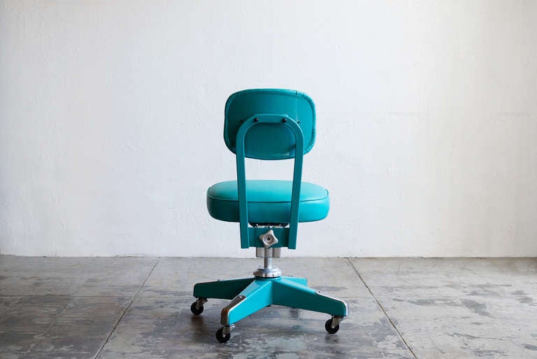 turquoise office chair