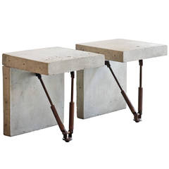 Vintage Cast Concrete Display Tables, One Available, circa 1970s