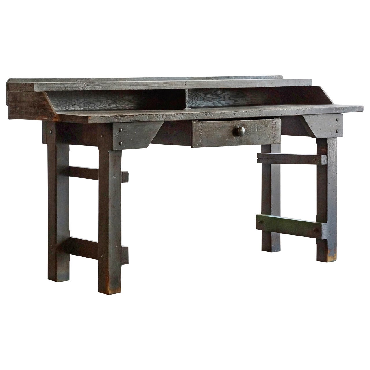 American Craftsman Wood Workbench, circa 1910
