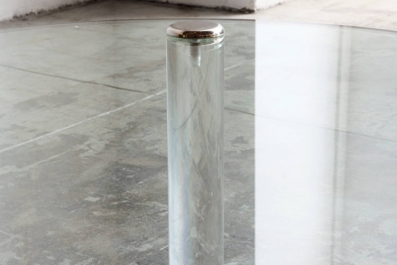 North American Glass, Acrylic and Chrome Coffee Table by Leon Rosen for Pace