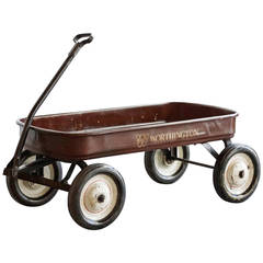 Rare 1950s Child's Pull Wagon with Worthington Logo