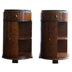 Pair of Streamlined Art Deco End Tables by Rockford, c. 1930s