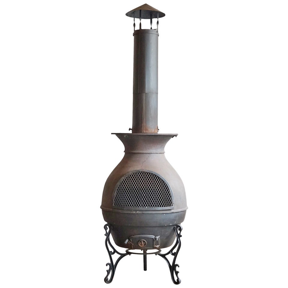 Large Antique Cast Iron Potbelly Stove, circa 1890
