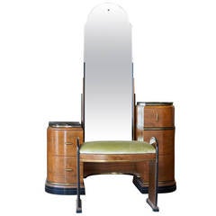 Antique Art Deco Vanity with Seat by Rockford