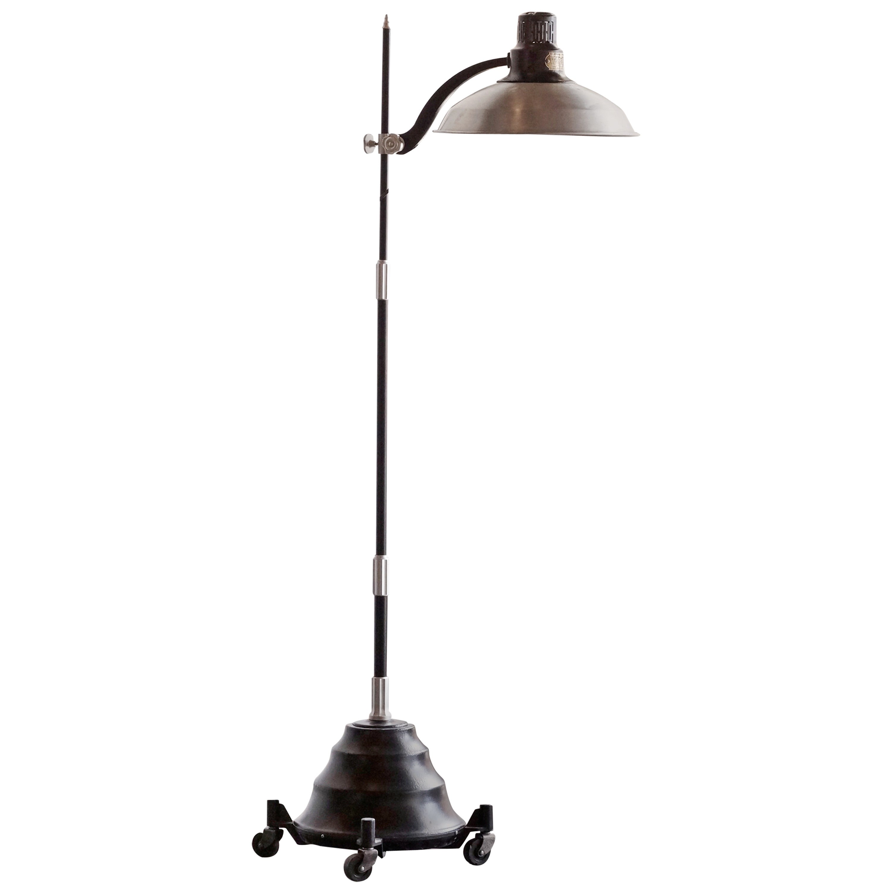 1920s General Electric Converted Sun Lamp as Floor Lamp, Refinished