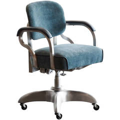 Vintage 1950s Single Loop Steno Chair by General Fireproofing, Refinished