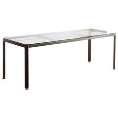Angle Iron and Glass Industrial Conference or Dining Table 1