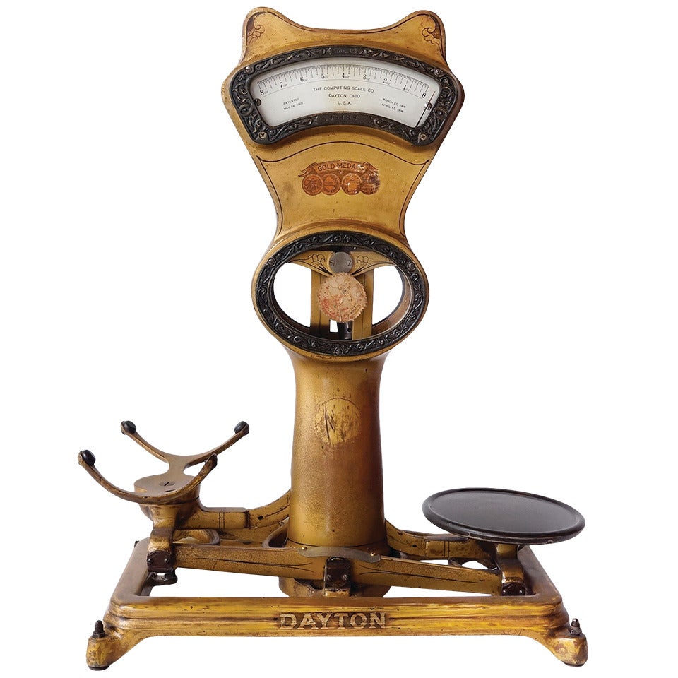 Antique Cast Iron Shop Scale by Dayton