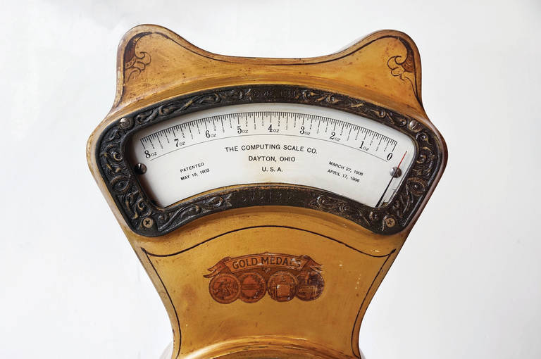 Art Nouveau Antique Cast Iron Shop Scale by Dayton