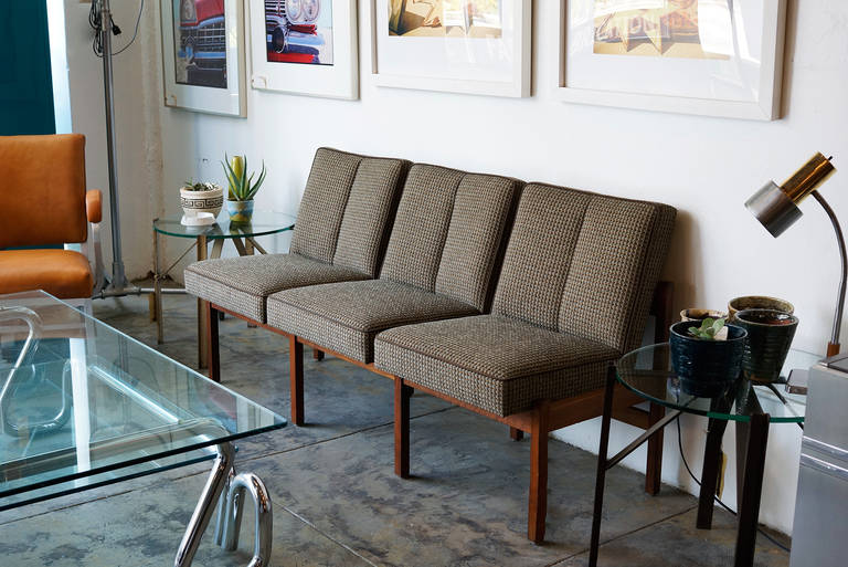 modern bench with back