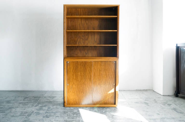 modern oak bookcase