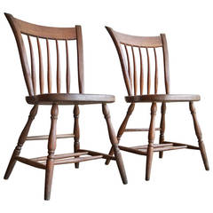 Pair of Early American Side Chairs Antique Pair of Early American Side Chairs