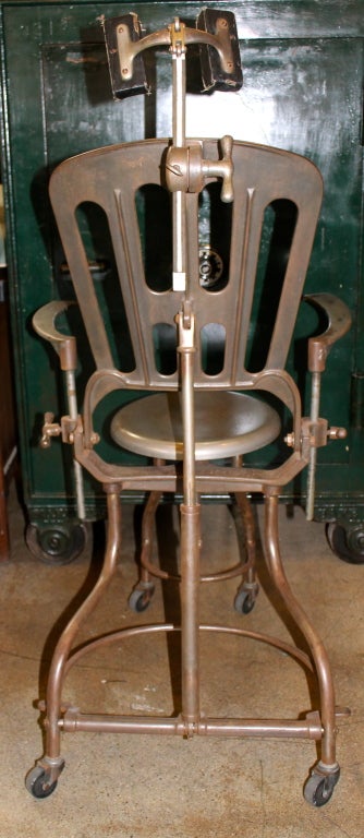 Steel Traveling Vintage Dental Chair For Sale