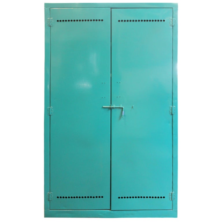 Teal Industrial Storage Cabinet