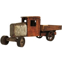 Vintage Folk Art Handmade Toy Truck