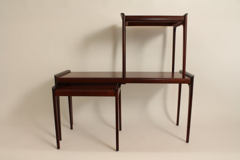 Danish Rosewood Nesting Tables 1