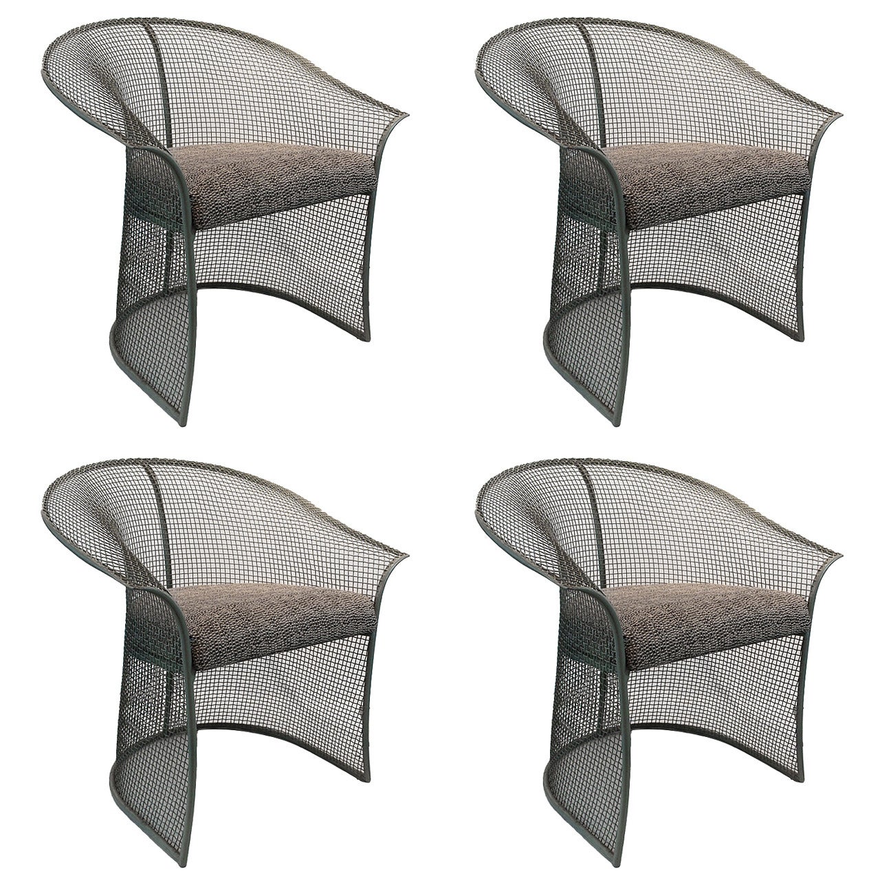 Set of Four Rare Woodard Sculptura Chairs