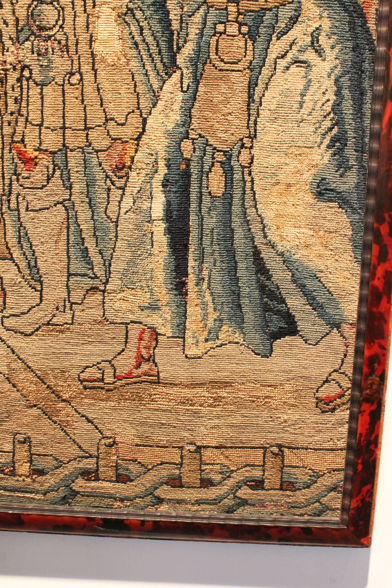 19th Century Religious Needlepoint Tapestry