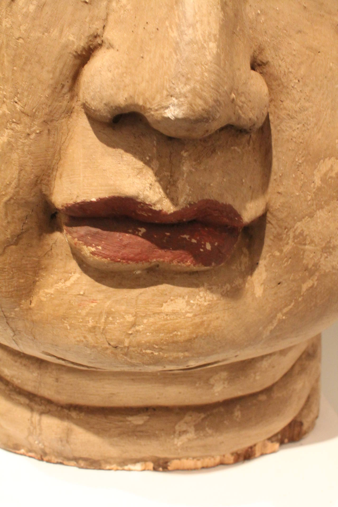 Very Large Carved Tibetan Buddha Head 5