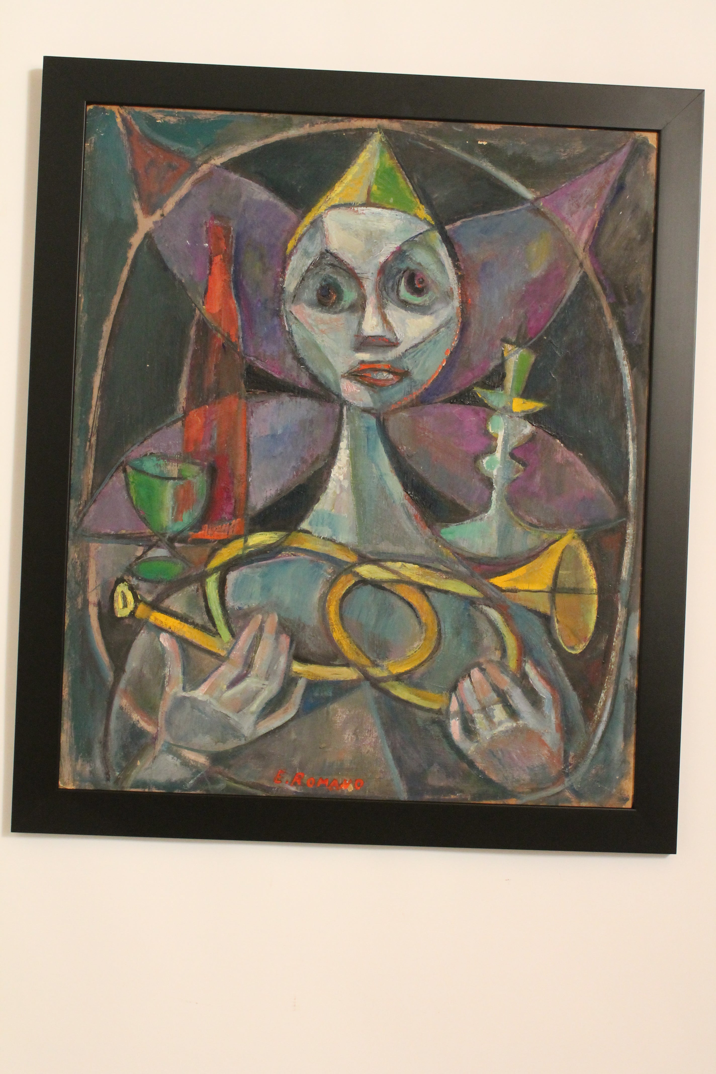 Emanuel Glicen Romano " Clown with Bugle" For Sale