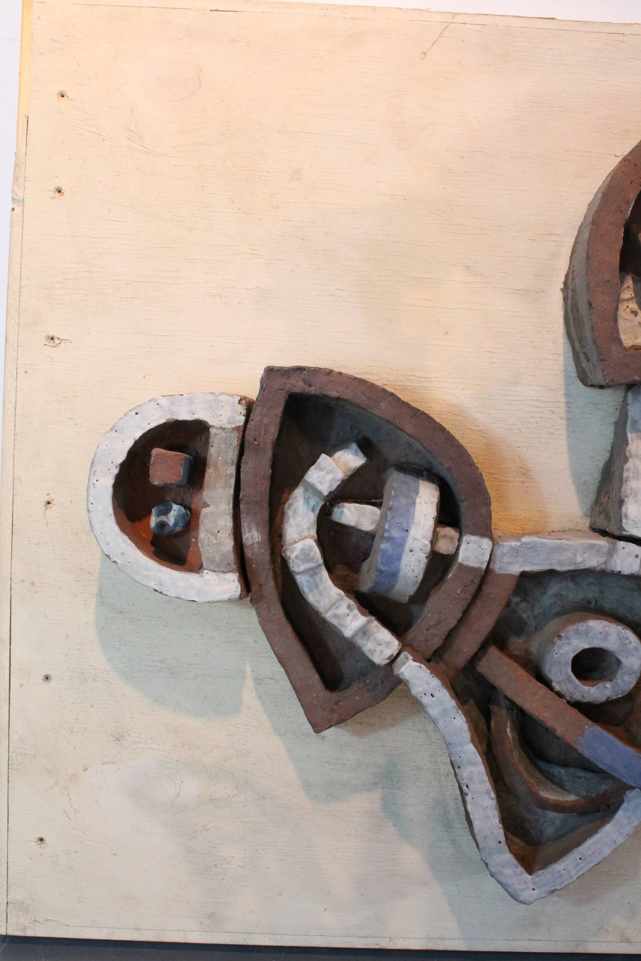 Mid-20th Century Modernist Large-Scale High Relief Ceramic Wall Sculpture For Sale