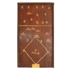 Hand Made Folk Art Naive Baseball Marble Game Board