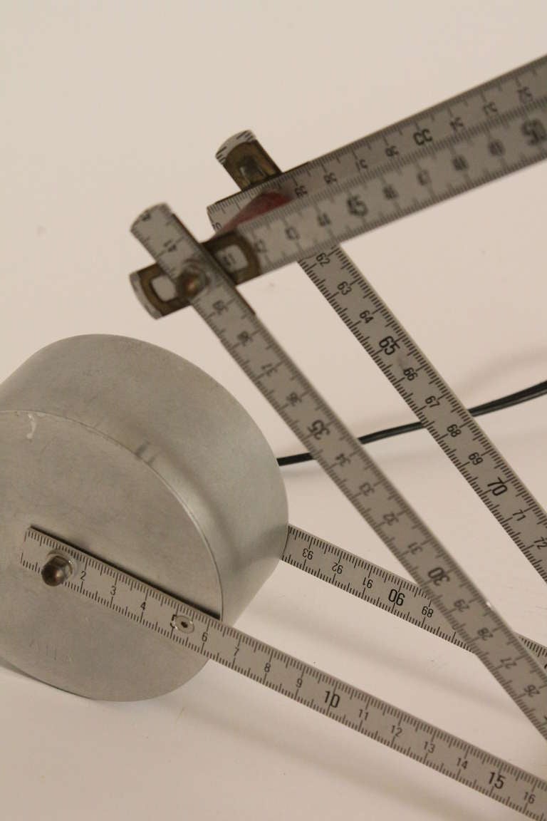 French Mid Century Folding Ruler Table Lamp For Sale 1