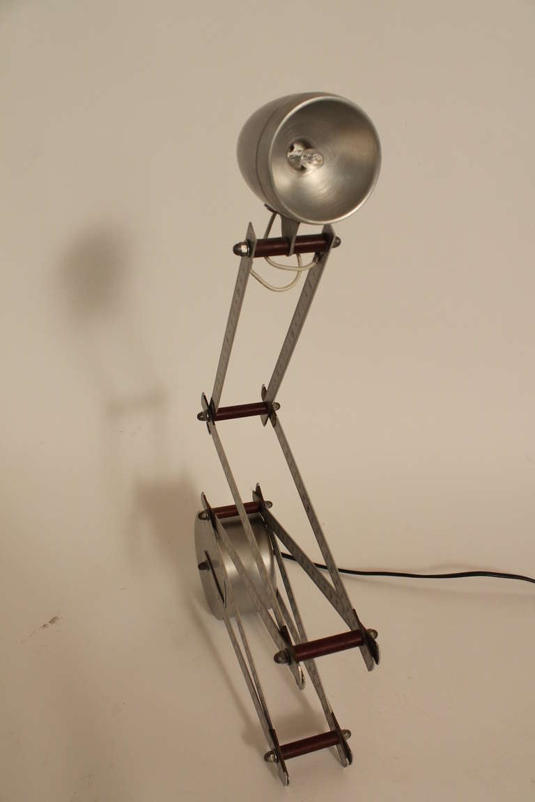 French Mid Century Folding Ruler Table Lamp For Sale 3