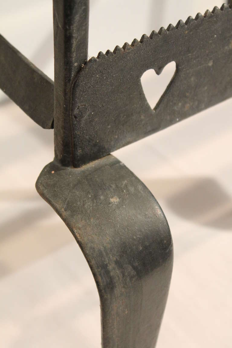Wrought Iron 19th Century Footman with Heart Design