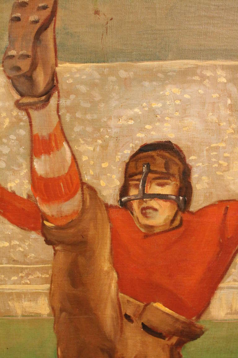 Canvas Large Scale 1940's University of Chicago Football Painting