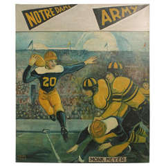Large Scale 1940's Notre Dame Vs. Army Football Painting