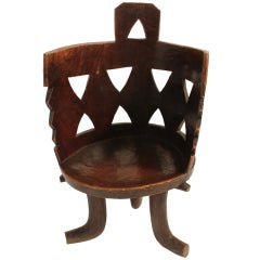 Ethiopian Hand Carved Chiefs Chair