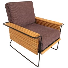 Ritts & Co. Mid Century Bamboo and Iron Lounge Chair