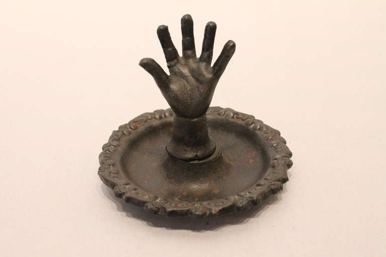 Wilton Cast Iron Hand Ashtray For Sale at 1stDibs