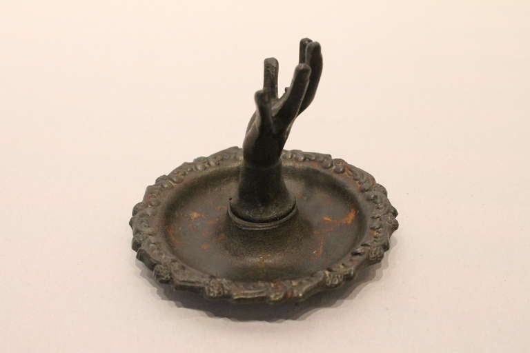 Wilton Cast Iron Hand Ashtray For Sale at 1stDibs